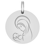 Mon premier bijou médaille vierge à l?enfant réconfort - argent massif Mon premier bijou médaille vierge à l?enfant réconfort - argent massif