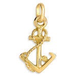 Mon premier bijou pendentif ancre corde - or jaune 18c Mon premier bijou pendentif ancre corde - or jaune 18c