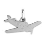 Mon premier bijou pendentif avion - or blanc 9ct Mon premier bijou pendentif avion - or blanc 9ct