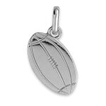 Mon premier bijou pendentif ballon de rugby - or blanc 9ct Mon premier bijou pendentif ballon de rugby - or blanc 9ct