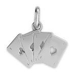 Mon premier bijou pendentif cartes - or blanc 9ct