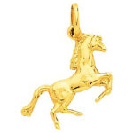 Mon premier bijou pendentif cheval - or jaune 18ct