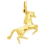 Mon premier bijou pendentif cheval - or jaune 9ct