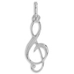 Mon premier bijou pendentif cle de sol - or blanc 18ct