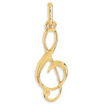 Mon premier bijou pendentif cle de sol - or jaune 18ct