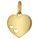 Mon premier bijou pendentif coeurs ajourés - or jaune 18ct Mon premier bijou pendentif coeurs ajourés - or jaune 18ct