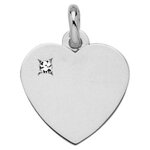 Mon premier bijou pendentif coeur zirconium - argent massif