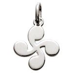 Mon premier bijou pendentif croix basque - argent massif