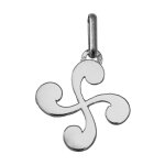 Mon premier bijou pendentif croix basque - or blanc 18ct Mon premier bijou pendentif croix basque - or blanc 18ct