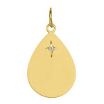 Mon premier bijou pendentif goutte étoilée - diamant & or jaune 18ct Mon premier bijou pendentif goutte étoilée - diamant & or jaune 18ct
