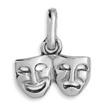 Mon premier bijou pendentif masques - or blanc 9ct Mon premier bijou pendentif masques - or blanc 9ct