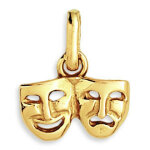 Mon premier bijou pendentif masques - or jaune 9ct