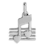 Mon premier bijou pendentif note de musique coeur - or blanc 9ct Mon premier bijou pendentif note de musique coeur - or blanc 9ct
