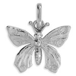 Mon premier bijou pendentif papillons - or blanc 18ct Mon premier bijou pendentif papillons - or blanc 18ct