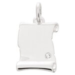 Mon premier bijou pendentif parchemin - argent massif Mon premier bijou pendentif parchemin - argent massif