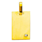 Mon premier bijou pendentif plaque - diamant & or jaune et or blanc 18ct Mon premier bijou pendentif plaque - diamant & or jaune et or blanc 18ct