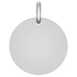 Mon premier bijou pendentif plaque ronde - argent massif Mon premier bijou pendentif plaque ronde - argent massif