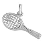 Mon premier bijou pendentif raquette de tennis - or blanc 9ct Mon premier bijou pendentif raquette de tennis - or blanc 9ct