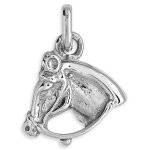 Mon premier bijou pendentif tte de cheval - or blanc 18ct