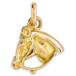 Mon premier bijou pendentif tte de cheval - or jaune 18ct