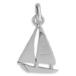 Mon premier bijou pendentif voilier - or blanc 9ct