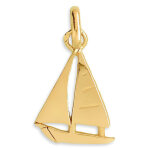 Mon premier bijou pendentif voilier - or jaune 18c