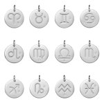 Mon premier bijou petite médaille signe du zodiaque - or blanc 18ct & diamant Mon premier bijou petite médaille signe du zodiaque - or blanc 18ct & diamant