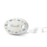 Premiercadeau attache tétine étoiles et nuages - argent massif Premiercadeau attache tétine étoiles et nuages - argent massif