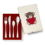 Premiercadeau couverts enfant ourson au coeur
