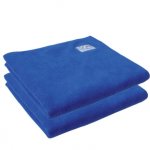 2 serviettes microfibres 60 x 100 bleu
