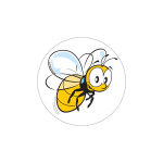 Apiculture. net - mat�riel apicole 6 autocollants abeille diam. 20 cm
