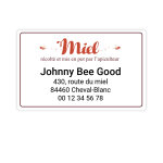 Apiculture. net - mat�riel apicole fran�ais 200 �tiquettes personnalis�es 25x40 fond blanc