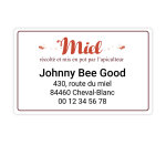 Apiculture. net - mat�riel apicole fran�ais 200 �tiquettes personnalis�es 38x53 fond blanc