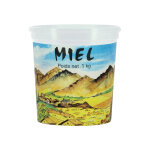 Apiculture. net - mat�riel apicole fran�ais 240 pots traditionnels d�cor montagne 1kg