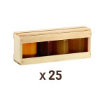 Apiculture. net - matériel apicole français 25 coffrets bois pour 4 pots de 125g standard Apiculture. net - matériel apicole français 25 coffrets bois pour 4 pots de 125g standard