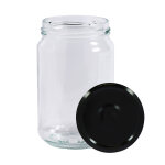 Apiculture. net - matriel apicole franais 300 pots verre 1kg (750ml) avec couvercles to82 - 94 mmnoir ...
