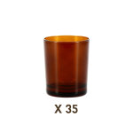 Apiculture. net - mat�riel apicole fran�ais 35 verres � bougie 25cl laqu�s ambr�s