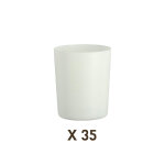 Apiculture. net - mat�riel apicole fran�ais 35 verres � bougie 25cl laqu�s blanc mat