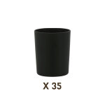 Apiculture. net - matériel apicole français 35 verres à bougie 25cl laqués noir mat Apiculture. net - matériel apicole français 35 verres à bougie 25cl laqués noir mat