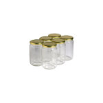 Apiculture. net - mat�riel apicole fran�ais 6 pots verre 1kg (750 ml) avec couvercles to 82 - dor�