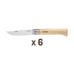 6 x opinel n�12 lame inox 12cm