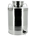 Apiculture. net - matériel apicole français fût inox 50l avec robinet pour huile d'olive Apiculture. net - matériel apicole français fût inox 50l avec robinet pour huile d'olive