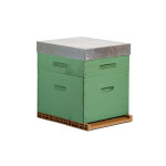Ecoruche : ruches classiques en bois ruche colore dadant 10 cadres (hausse) - olive