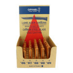 Prsentoir de 30 couteaux opinel lame acier carbone