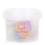 Isabelle laurier 5 billes de bain effervescentes blanc avec paillettes arc - en - ciel