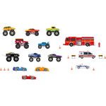 Ambiance - sticker 14 stickers voitures et camion de pompiers