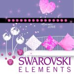 Ambiance - sticker 15 cristaux adh�sifs 3mm swarovski� elements - couleur fuchsia