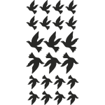 Ambiance - sticker sticker 22 oiseaux pour tasse