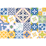 Ambiance - sticker 24 stickers carreaux de ciment meuble alizea