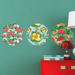 Ambiance - sticker sticker 3 ronds d�coratifs floraux i